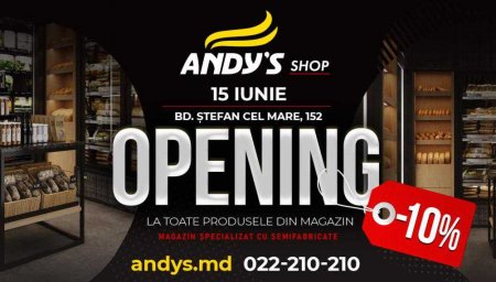 Reţeaua de restaurante Andy's deschide primul magazin specializat în semifabricate - Andy's Shop